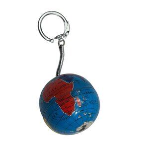 Mini Globe Keychain With Rotating Earth Design & Metal Keyring 9n